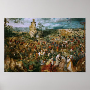 Pieter Bruegel die Ältester-D Prozession zum Poster