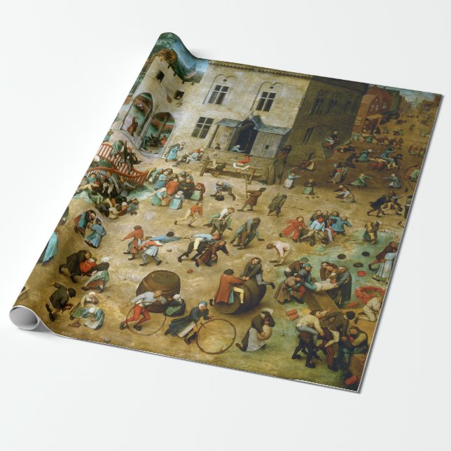 Pieter Bruegel, die Elder-Kinderspiele Geschenkpapier (Ungerollt)