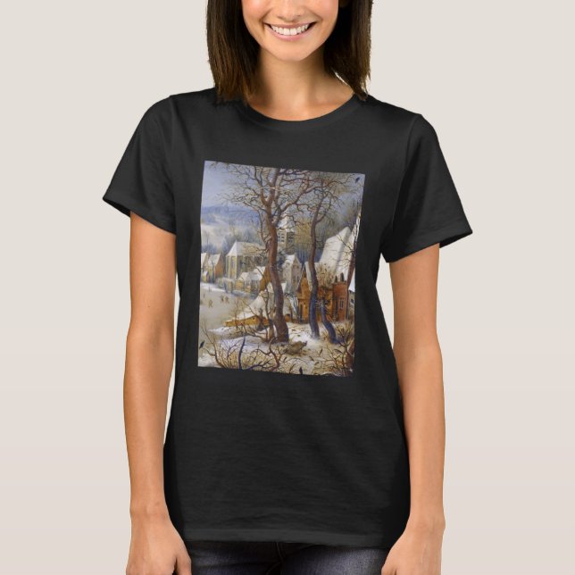 Pieter Bruegel Die Elder Winter Landschaft mit Bi T-Shirt (Vorderseite)