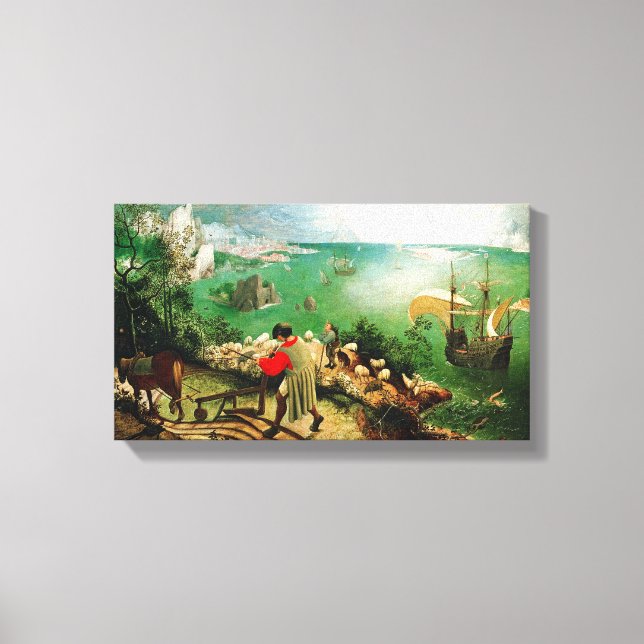 Pieter Bruegel Landschaft mit dem Fall von Icarus Leinwanddruck (Vorderseite)