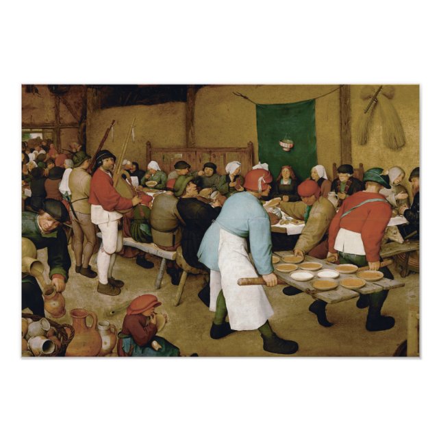 Pieter Bruegel the Elder - Bauernhochzeit Fotodruck (Vorne)