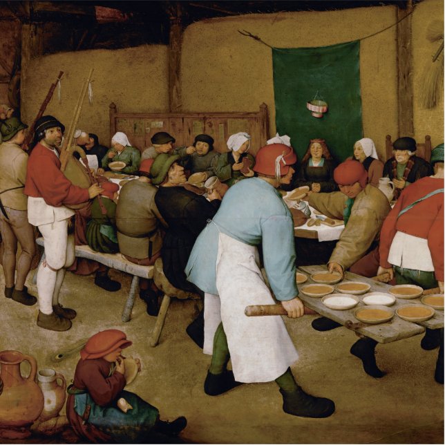 Pieter Bruegel the Elder - Bauernhochzeit Freistehende Fotoskulptur (Vorne)