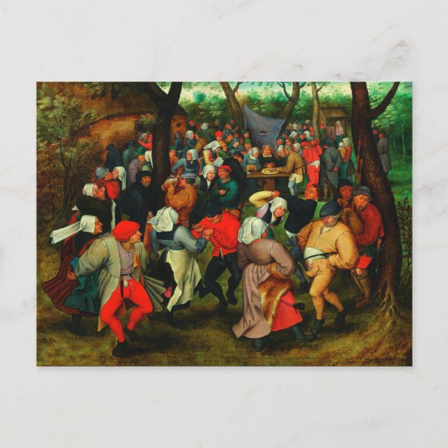 Pieter Bruegel The Elder - Der Hochzeitstanz Postkarte (Vorderseite)