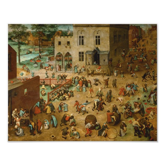 Pieter Bruegel the Elder - Kinderspiele Fotodruck (Vorne)