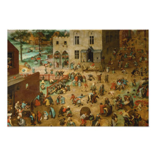 Pieter Bruegel the Elder - Kinderspiele Fotodruck