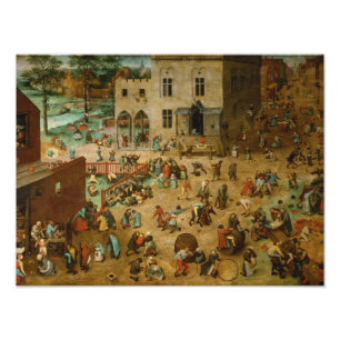 Pieter Bruegel the Elder - Kinderspiele Fotodruck