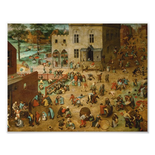 Pieter Bruegel the Elder - Kinderspiele Fotodruck (Vorne)