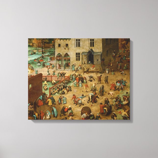 Pieter Bruegel the Elder - Kinderspiele Leinwanddruck (Vorderseite)