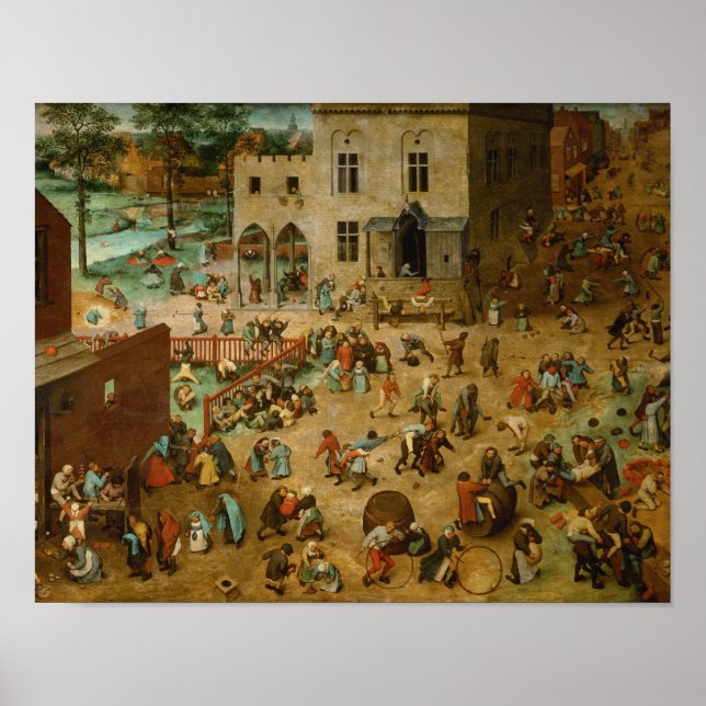 Pieter Bruegel the Elder - Kinderspiele Poster (Vorne)