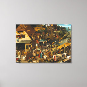 Pieter Bruegel the Elder - Niederländische Sprichw Leinwanddruck