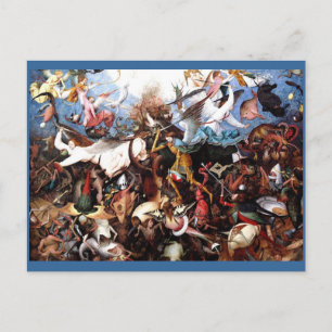Pieter Bruegels "Der Sturz der rebellischen Engel" Postkarte