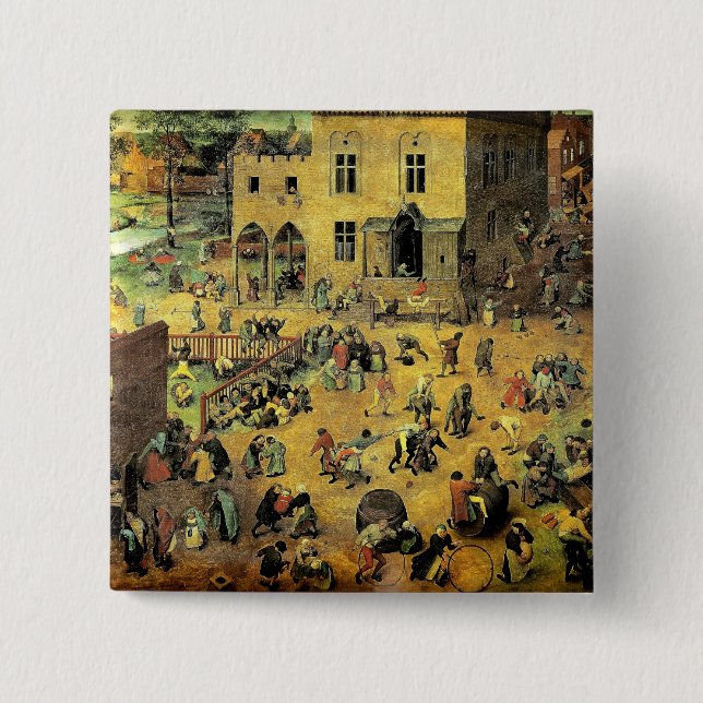 Pieter Bruegels "Kinderspiele" - 1560 Button (Vorderseite)