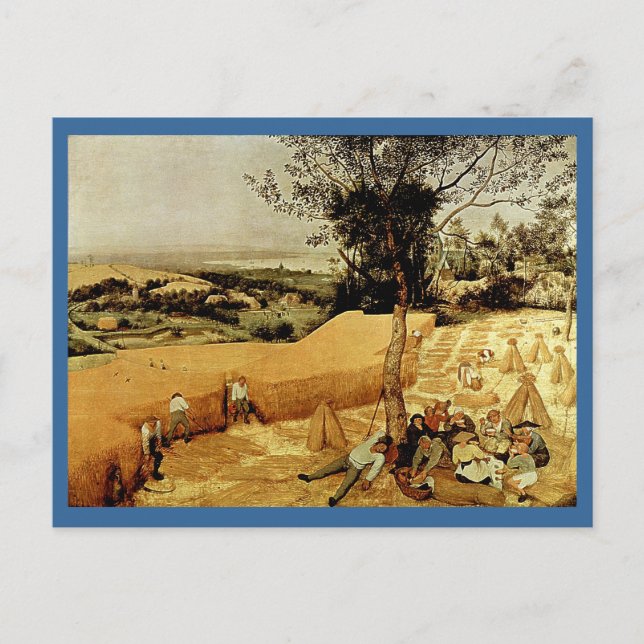Pieter Bruegel's The Harvesters (1565) Postkarte (Vorderseite)