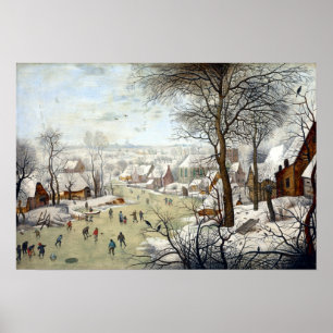 Pieter Brueghel, die junge Winterlandschaft Poster