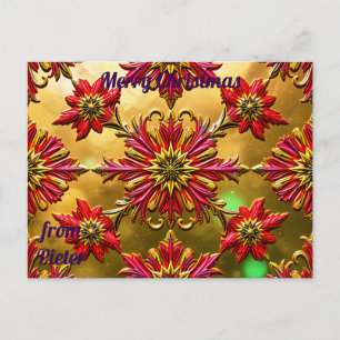 PIETER ~ CHRISTMAS ~ 3D-Blume Postkarte
