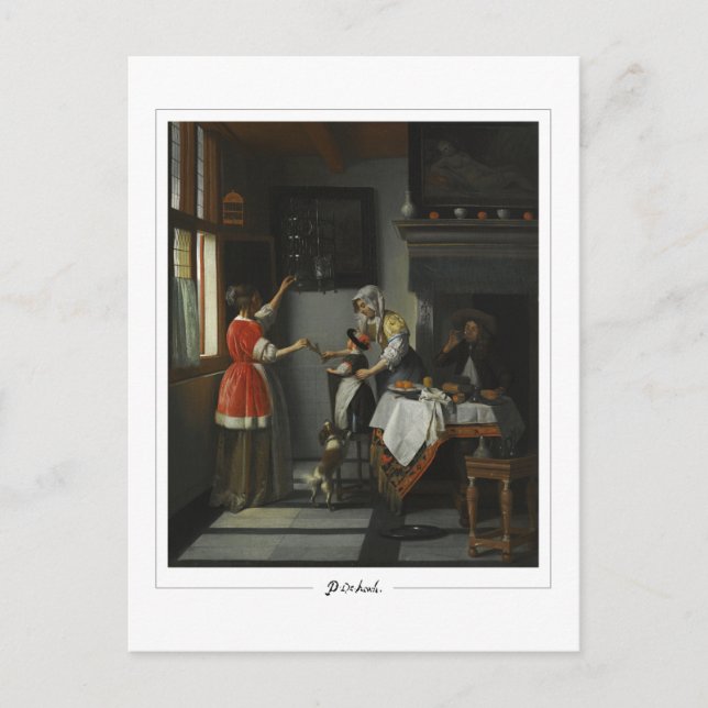 Pieter de Hooch #9 - Fine Art Postcard Postkarte (Vorderseite)