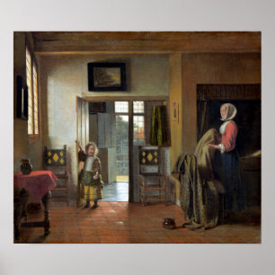 Pieter de Hooch Das Schlafzimmer Poster