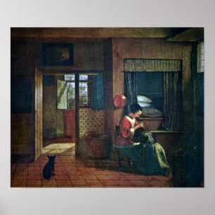 Pieter de Hooch - Pflicht der Mütter Poster