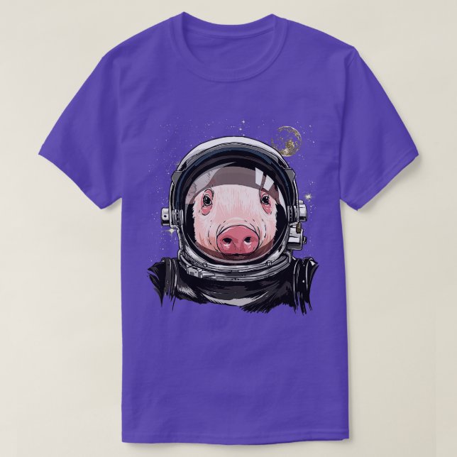 Pig Astronaut Space Exploration Astronomie Lover T-Shirt (Design vorne)