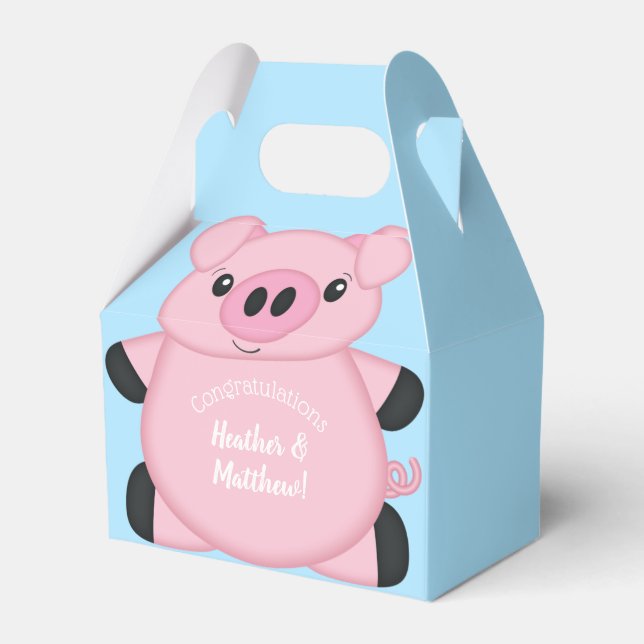 Pig Baby Dusche Geschenkschachtel (Vorderseite)