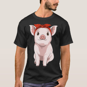 Pig Bandana Pig liebt Bauern Farmliebhaber T-Shirt
