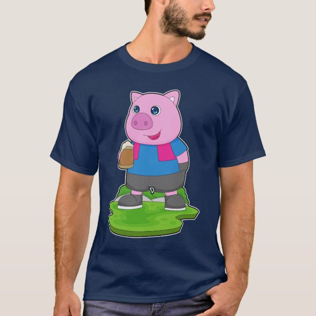Pig Beer Tasse Beer T-Shirt (Vorderseite)