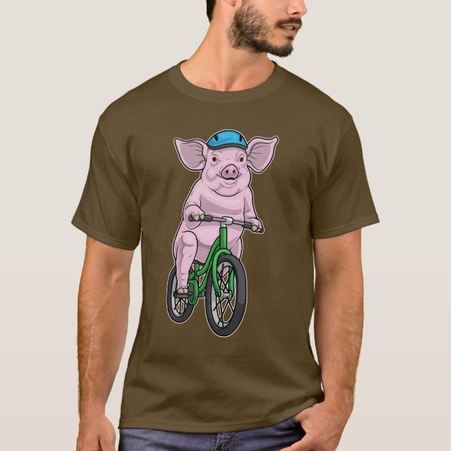 Pig Bicycle T-Shirt (Vorderseite)