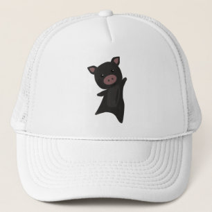 Pig Black Piggy Niedlicher Tiere Kinder Truckerkappe