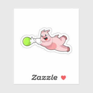 Pig Bowling Bowling Aufkleber