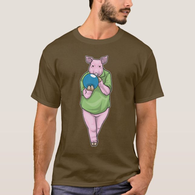 Pig Bowling Bowling T-Shirt (Vorderseite)