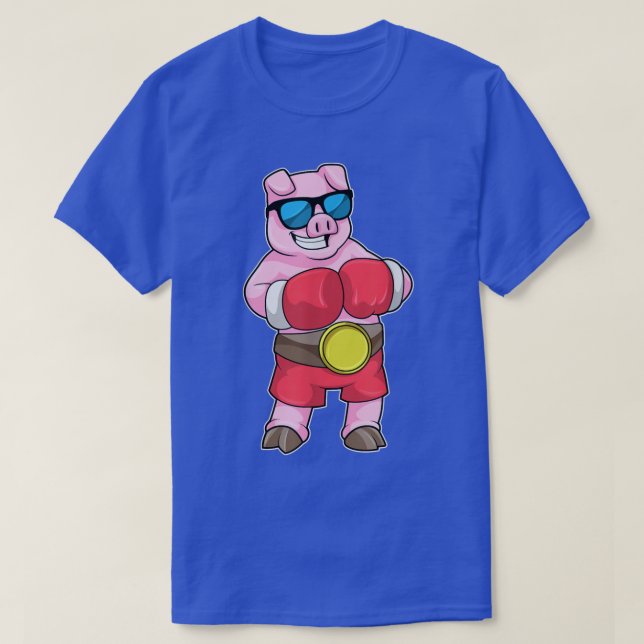 Pig Boxer Boxhandschuhe Sport T-Shirt (Design vorne)