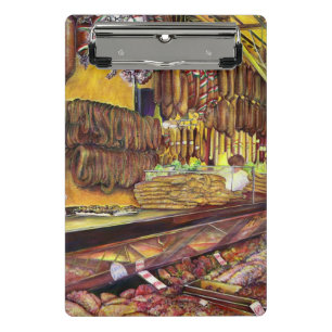 Pig, BudapestOriginal Malerei von gut gewachsenen  Mini Klemmbrett