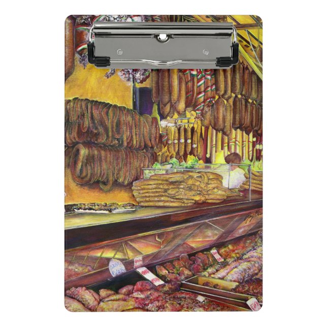 Pig, BudapestOriginal Malerei von gut gewachsenen  Mini Klemmbrett (Vorderseite)