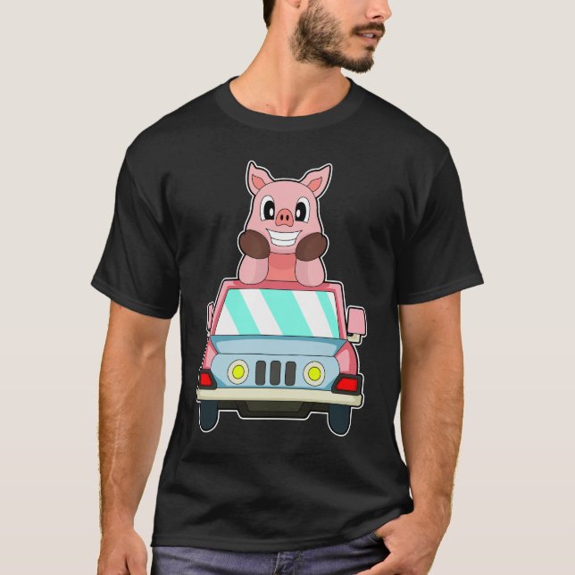 Pig Car T-Shirt (Vorderseite)