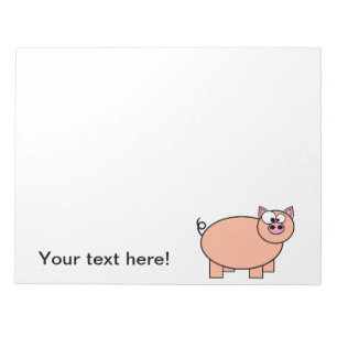 Pig-Cartoon Notizblock