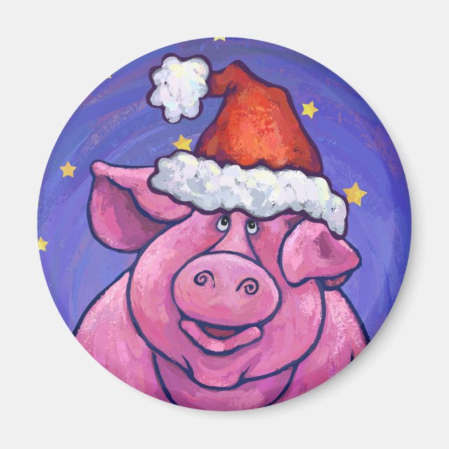 Pig Christmas Magnet (Vorne)