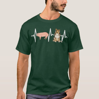 Pig Collie Heartbeat Dog Lover T-Shirt