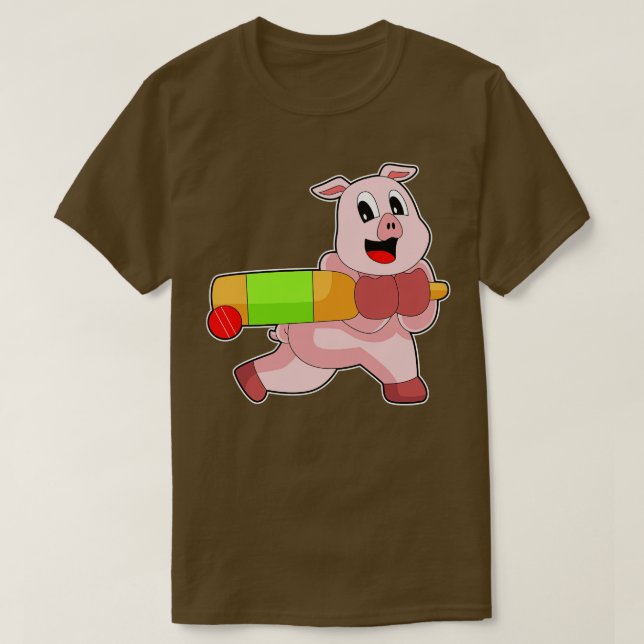 Pig Cricket Cricket T-Shirt (Design vorne)