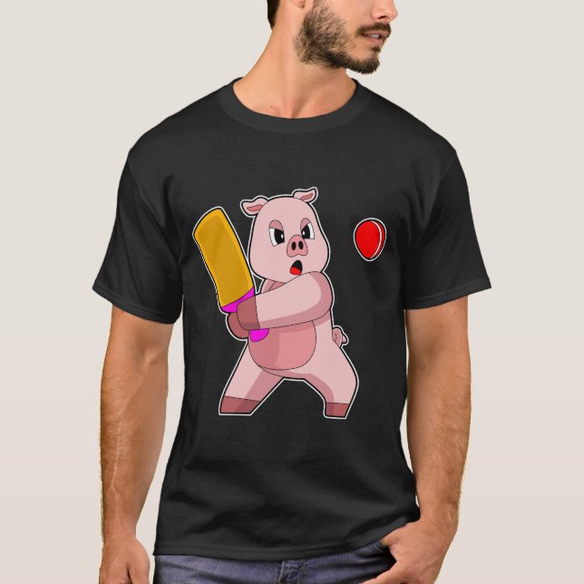 Pig Cricket Cricket T-Shirt (Vorderseite)