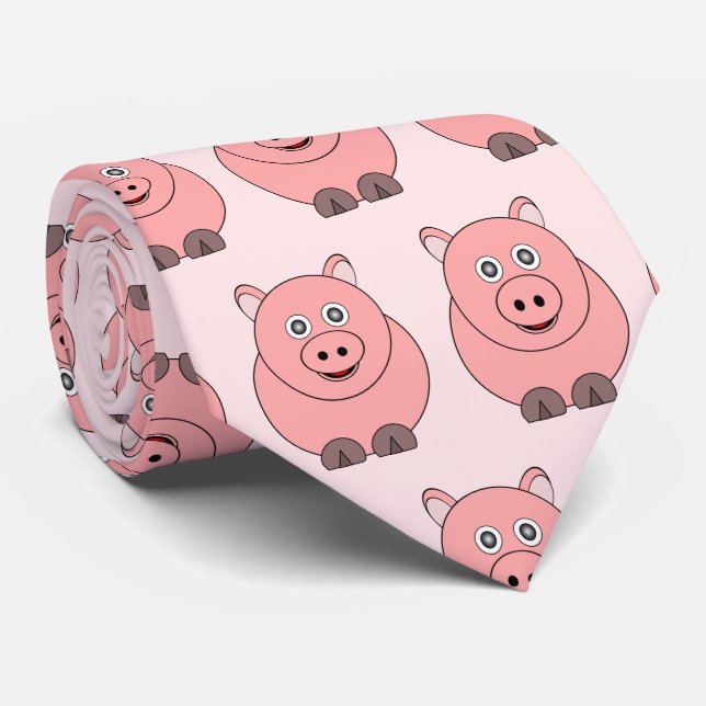 Pig Design Krawatte (Gerollt)