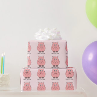 Pig Design Personalisiert Geschenkpapier