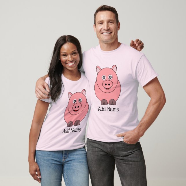 Pig Design Personalisiert T-Shirt (Unisex)