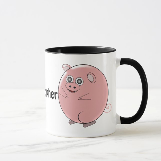 Pig Design Personalisiert Tasse (Rechts)