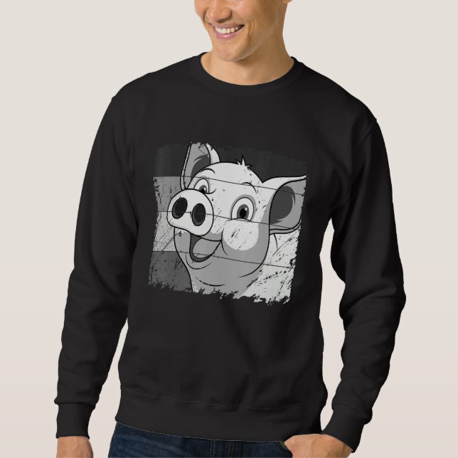 Pig Face, Animal Lover For Men Women, Farming Farm Sweatshirt (Vorderseite)