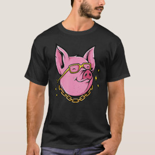 Pig Face Funny Bauer Tierliebhaber T-Shirt