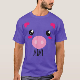 Pig Face Kawaii Halloween Kostüm für Mimi Funny w T-Shirt