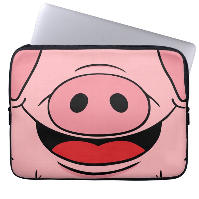 Pig Face Laptopschutzhülle (Vorderseite)