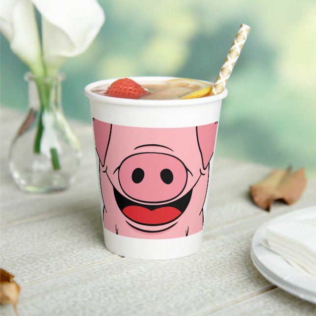 Pig Face Pappbecher (In Situ)