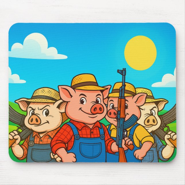Pig Farming Committee Pax Baculum Mouse Pad Mousepad (Vorne)