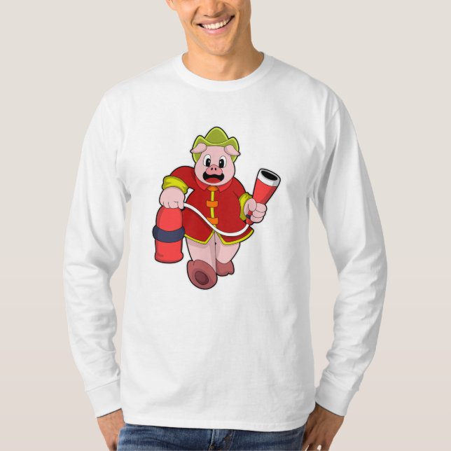Pig Feuerlöschgerät T-Shirt (Vorderseite)